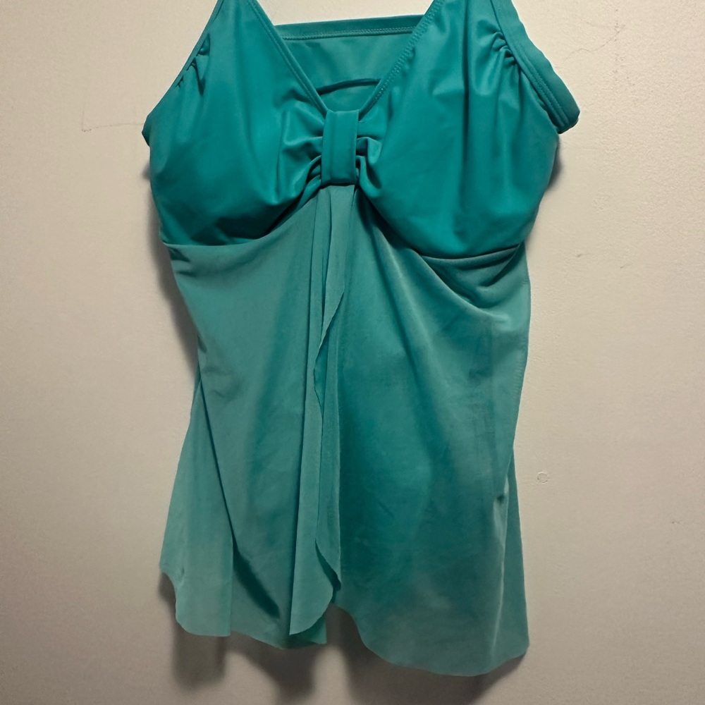 Teal Sleeveless Tankini